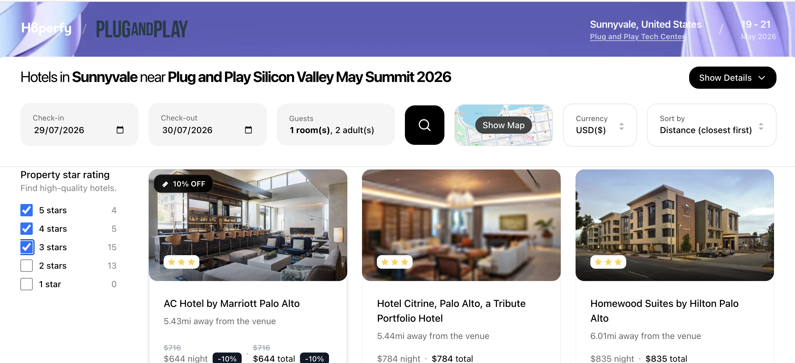 Hoperfy hotel booking platform